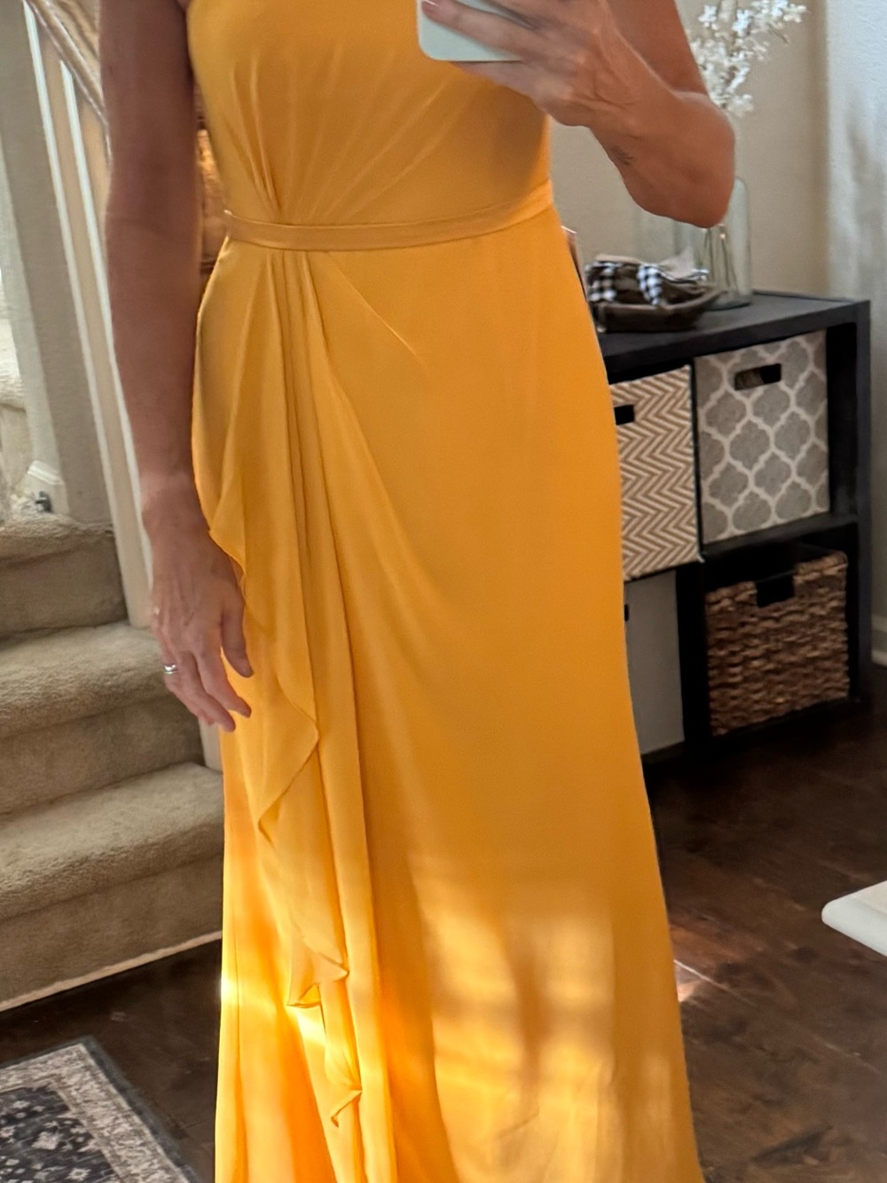 One-Shoulder Mermaid Bridesmaid Dress in Blush - Picture 7 of 9
